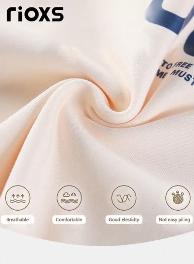 ريوكس طقم بيجامة مطابق للأزواج من قطعتين، بيجامة قطنية ناعمة ومسامية بأكمام قصيرة للرجال، قمصان فضفاضة بأكمام قصيرة ورقبة مستديرة وشورتات واسعة، طقم ملابس منزلية مريح وعصري للاستخدام في الفنادق والعطلات المنزلية وحفلات البيجامة وغيرها، باللونين الأبيض والأزرق - Image 5